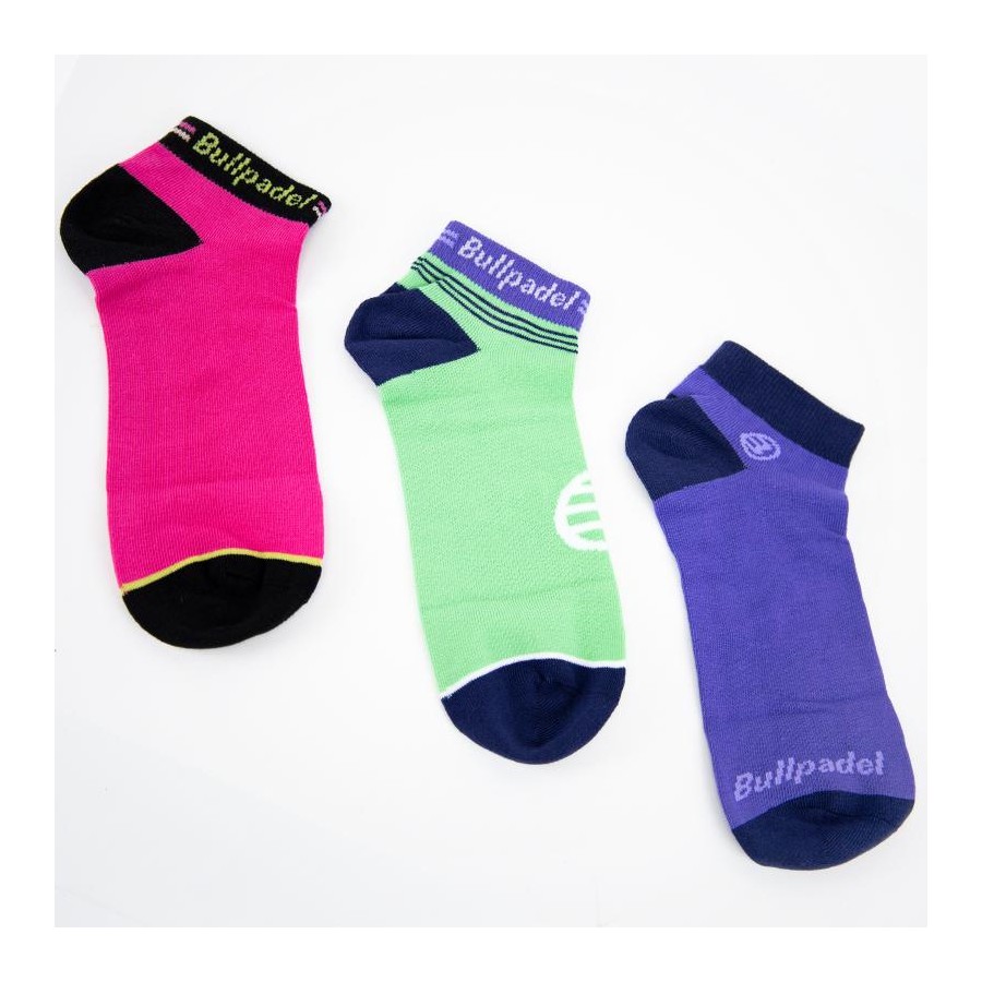 Calcetines Bullpadel BP2102 W Cortos Pack 3 Colores