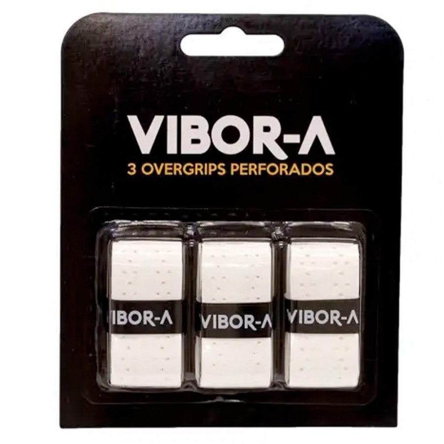 Overgrips Pro Vibora perforados X3 Blanco