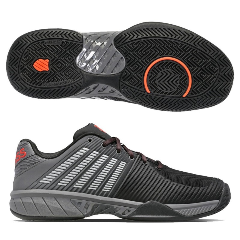 Padelskor Kswiss Express Light 2 Jet Black Grey Padelskor Kswiss Express Light 2 Jet Black Grey