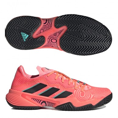 Padelskor Adidas Barricade M Turbo Core Black Acid Red 2022