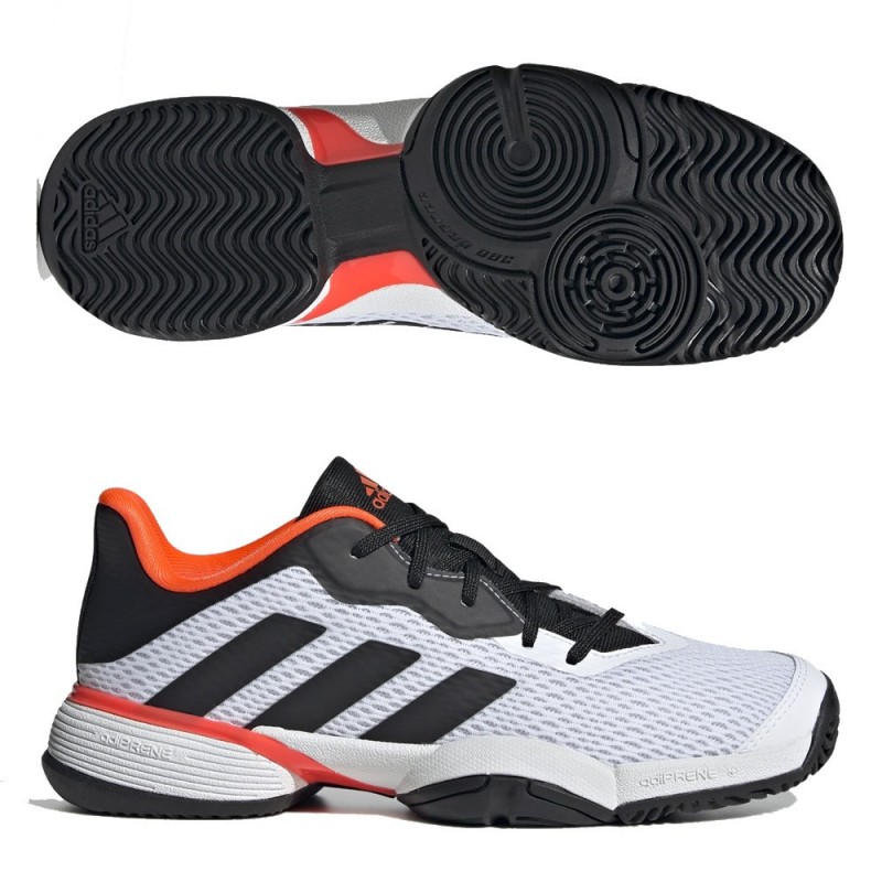 Padelskor Adidas Barricade JR Vit Svart Solar Röd 2022 Padelskor Adidas Barricade JR Vit Svart Solar Röd 2022
