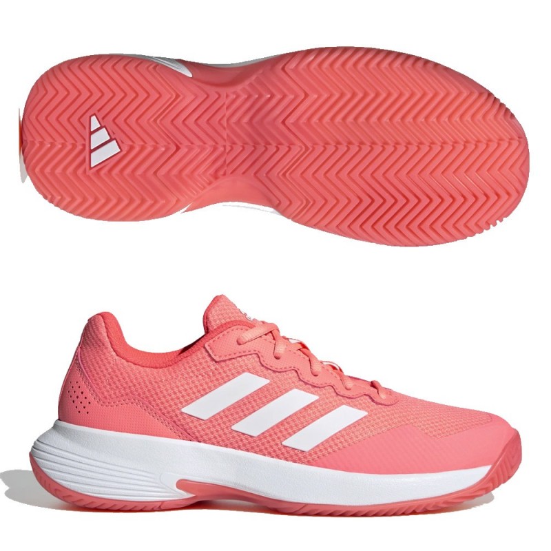 Padelskor Adidas Game Court 2 W Acid Red White Turbo 2022