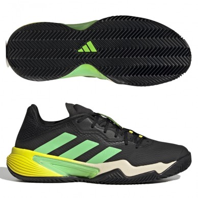 Padelskor Adidas Barricade M Clay vit balk grön gul 2022