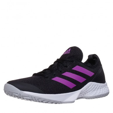 Padelskor Adidas Courtflash W core black semi pulse lilac 2022