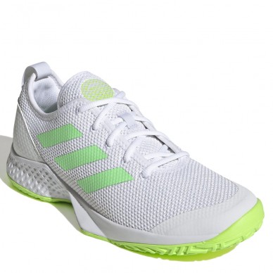 Padelskor Adidas Courtflash M white beam solar green 2022