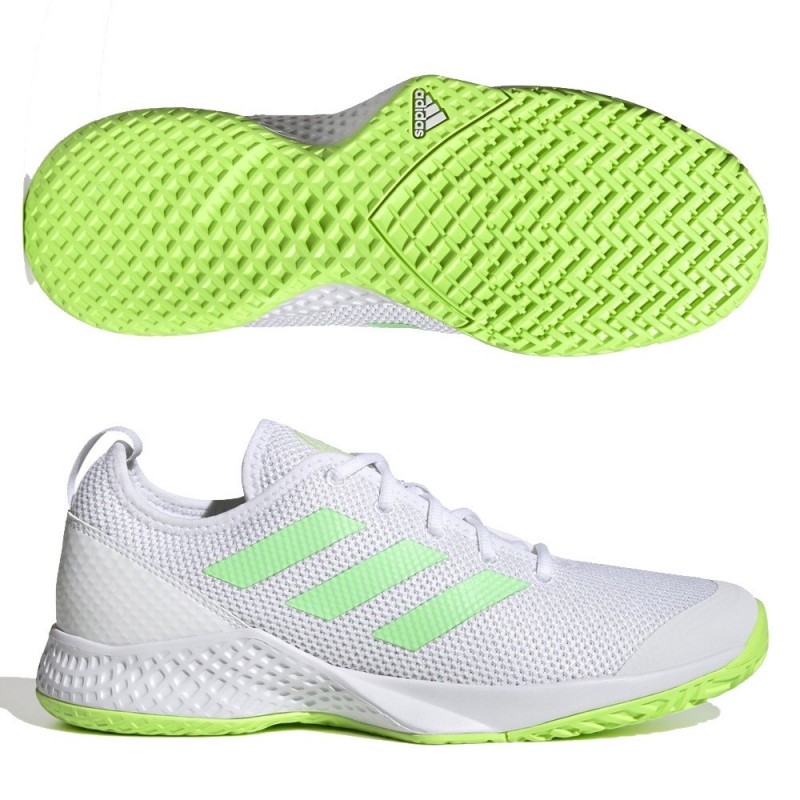 Padelskor Adidas Courtflash M white beam solar green 2022 Padelskor Adidas Courtflash M white beam solar green 2022