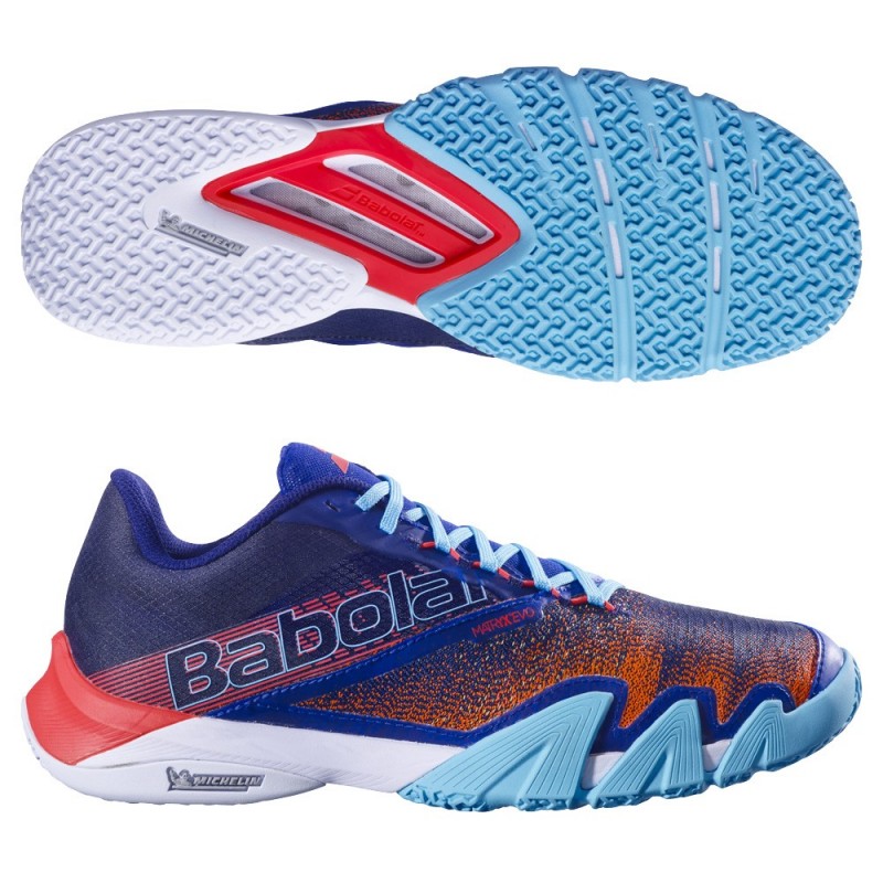 Padelskor Babolat Jet Premura 2 Men blue poppy red Padelskor Babolat Jet Premura 2 Men blue poppy red