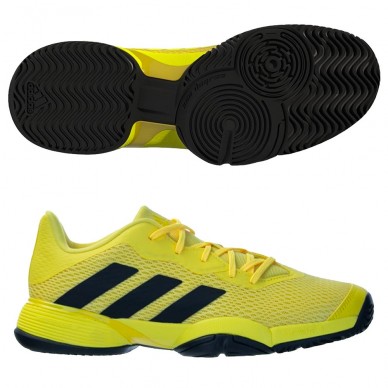 Padelskor Adidas Barricade JR impact yellow beam yellow 2022