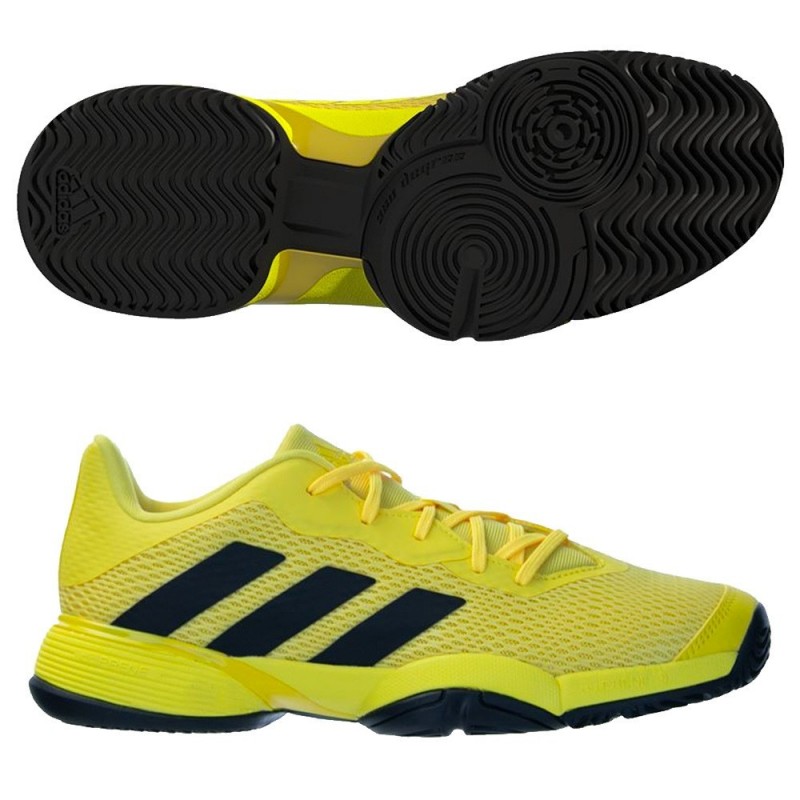 Padelskor Adidas Barricade JR impact yellow beam yellow 2022