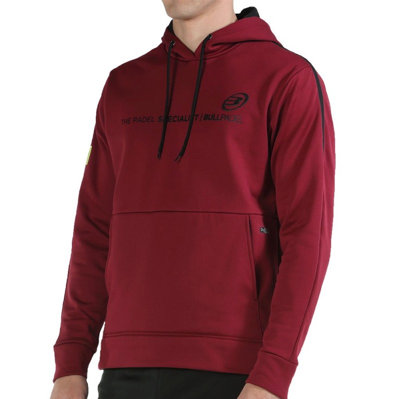 Bullpadel Lipis vinröd Hoodie