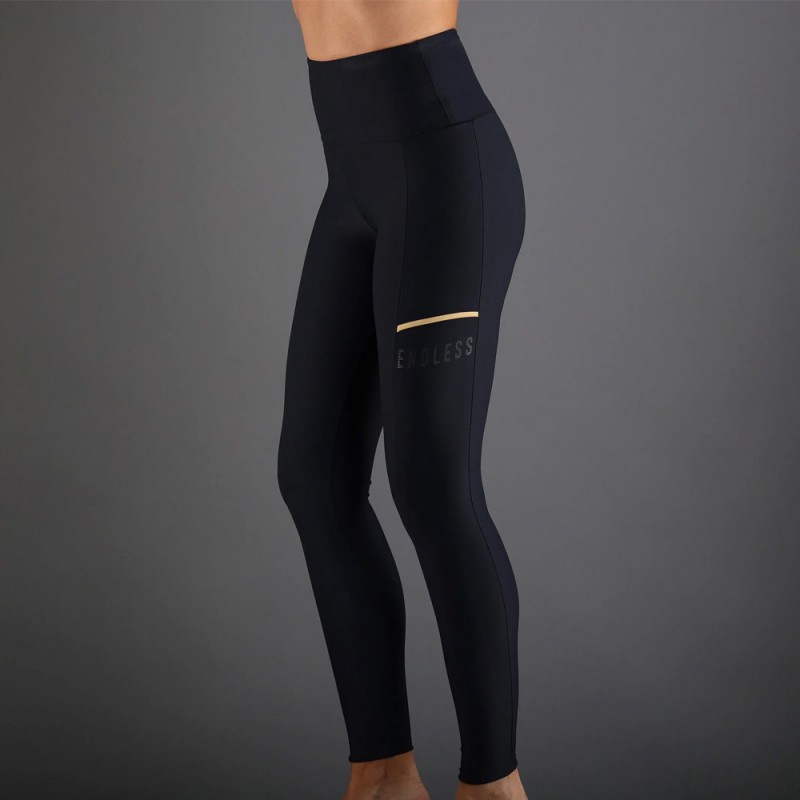 Endless Fit Pocket Tights Svart Guld Endless Fit Pocket Tights Svart Guld