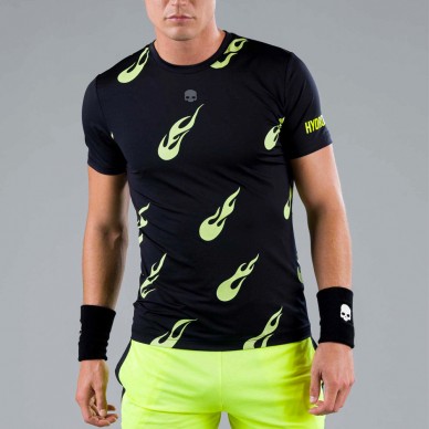 Hydrogen Flames Tech Tee T-shirt svart gul fluor