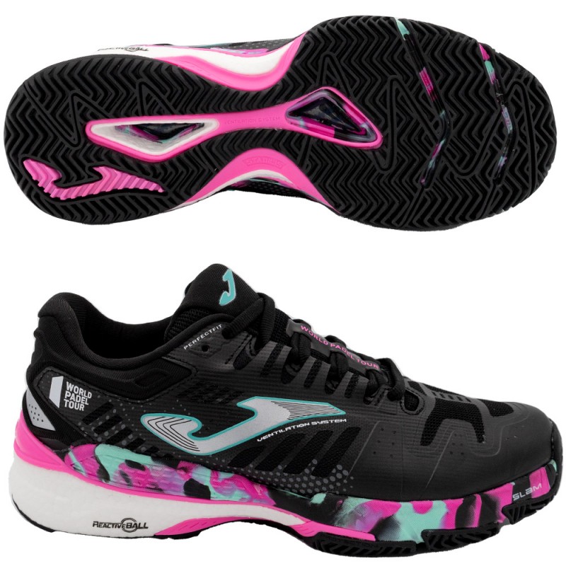 Joma T.SLAM LADY 2201 padelSkor Svart Fuchsia Joma T.SLAM LADY 2201 padelSkor Svart Fuchsia