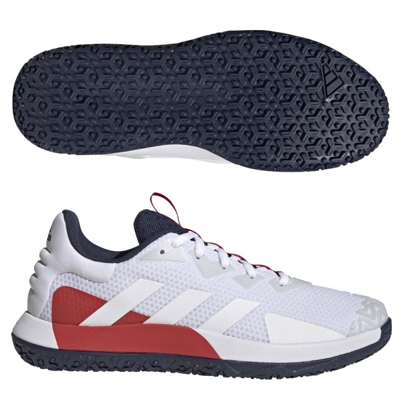 Adidas SoleMatch Control M OC Skor Vit Röd Adidas SoleMatch Control M OC Skor Vit Röd