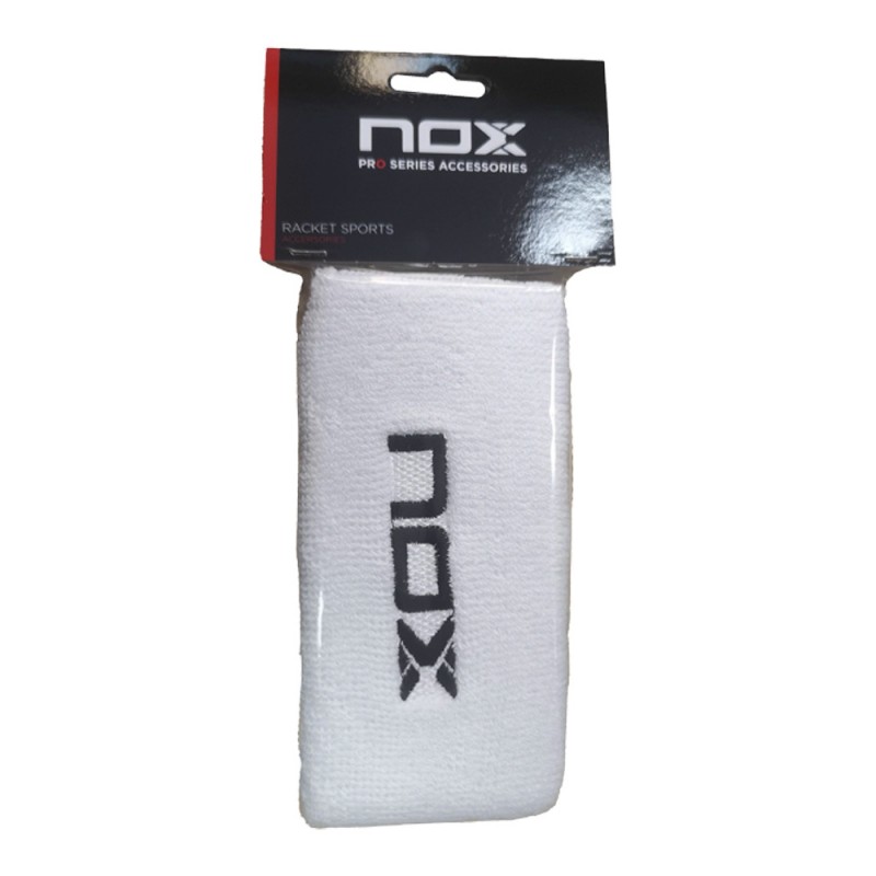 Nox långa vita wristbands med svart logotyp Nox långa vita wristbands med svart logotyp