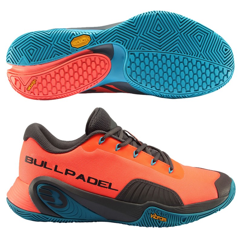 Padelskor Bullpadel Vertex Vibram 23V korall