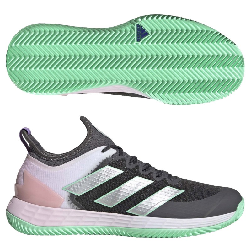 PadelSkor Adizero Ubersonic 4 women's shoes Clay gray six silver 2023