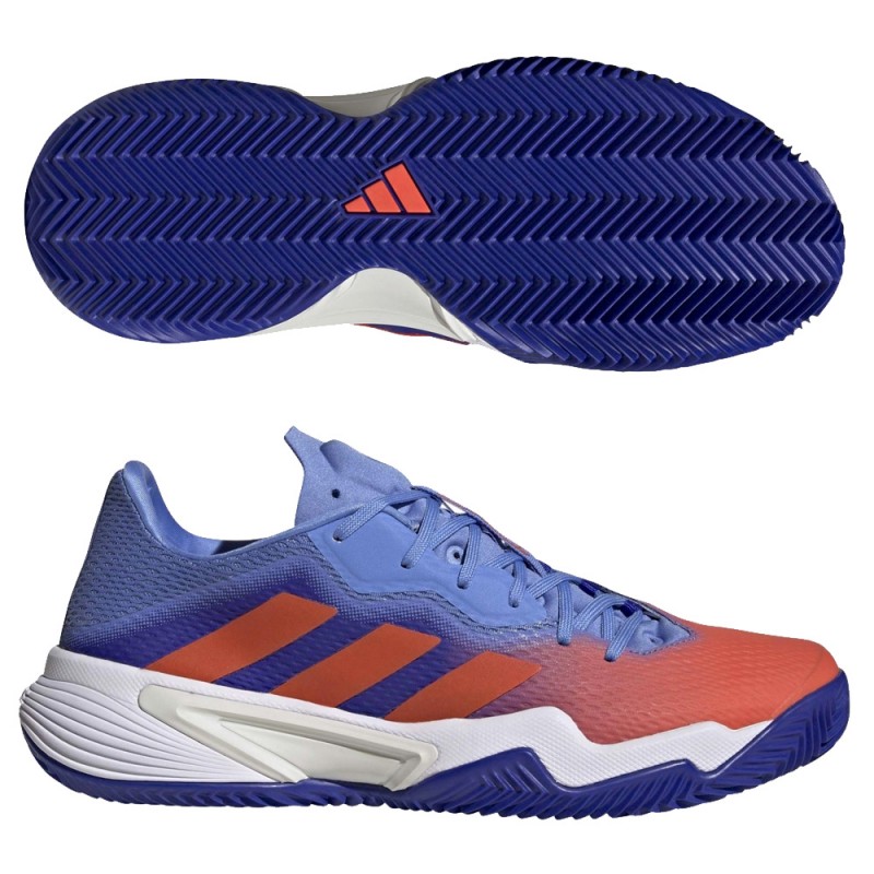 Padelskor Adidas Barricade M Clay lucid blue solar red blue 2023