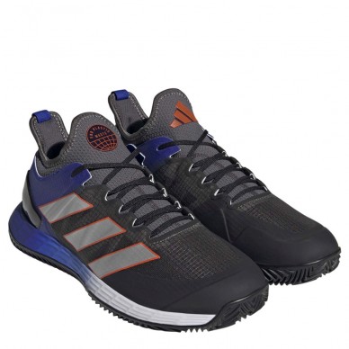 Padelskor Adidas Adizero Ubersonic 4 M Clay grey six silver met solar red 2023