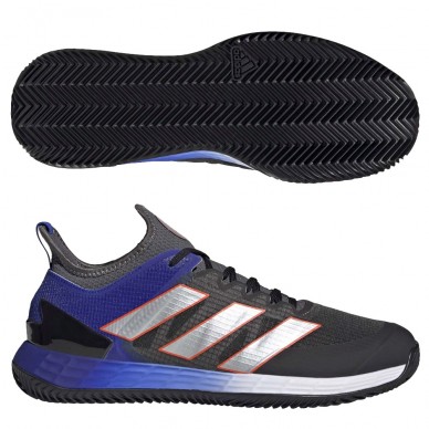 Padelskor Adidas Adizero Ubersonic 4 M Clay grey six silver met solar red 2023