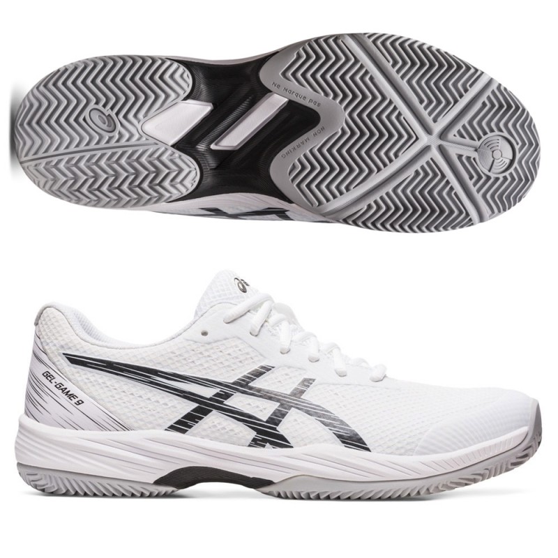 Asics Gel Game 9 Padel vit svart 2023 Asics Gel Game 9 Padel vit svart 2023