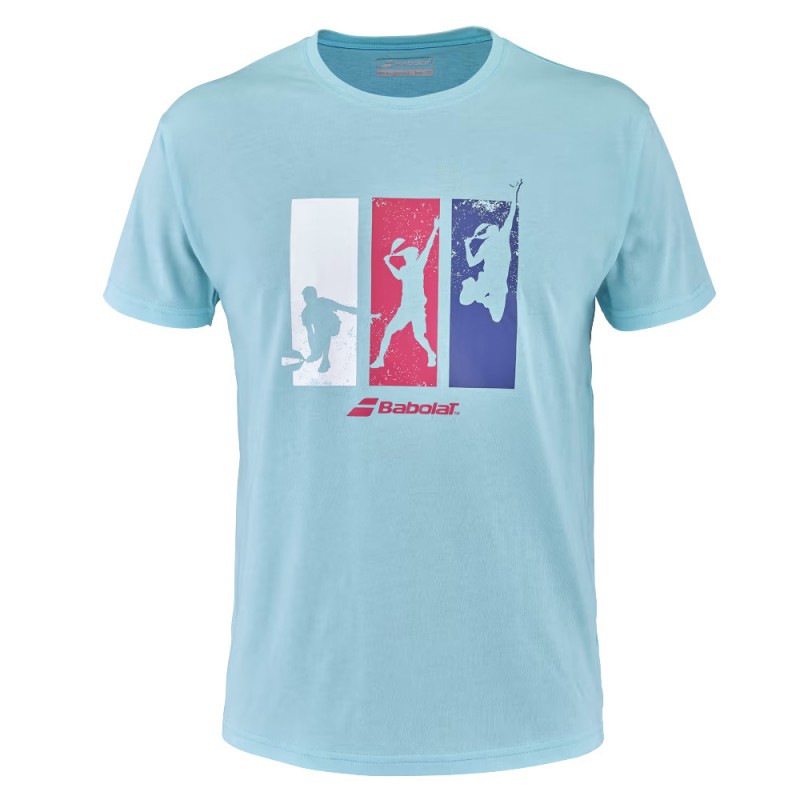 t-shirt Babolat Padel Cotton Tee Herr blå t-shirt Babolat Padel Cotton Tee Herr blå