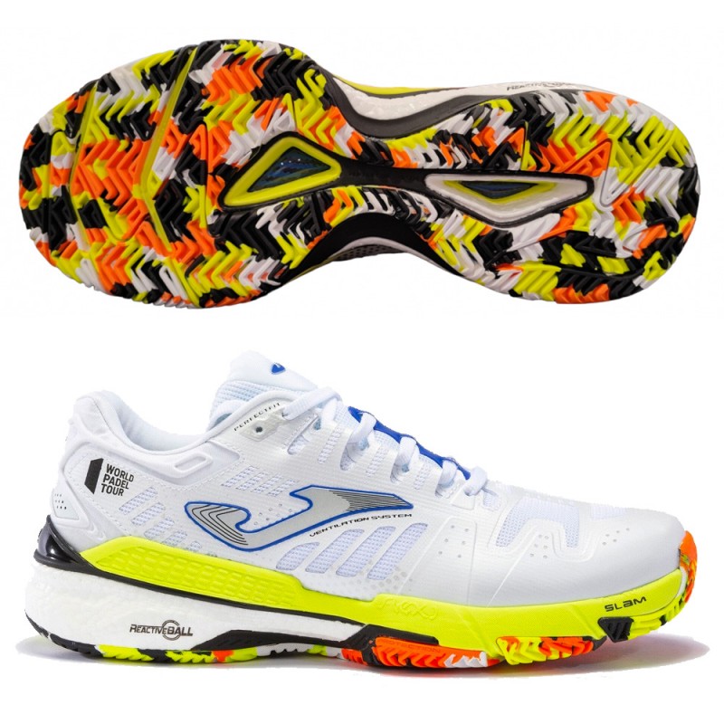 Padelskor Joma T.SLAM herr 2332 vit lime 2023 Padelskor Joma T.SLAM herr 2332 vit lime 2023