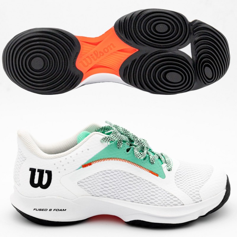 Padelskor Wilson Hurakn 2.0 W white biscay green 2023 Padelskor Wilson Hurakn 2.0 W white biscay green 2023