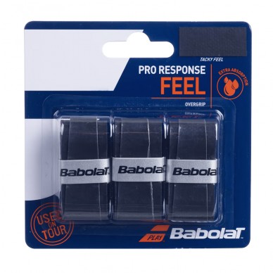 Overgrips Babolat Pro Response Feel x3 svart