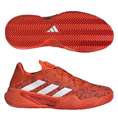 Padelskor Adidas Barricade M Clay preloved röd vit 2023