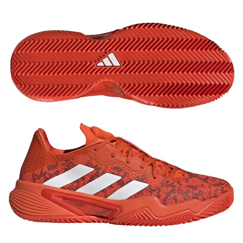 Padelskor Adidas Barricade M Clay preloved röd vit 2023 Padelskor Adidas Barricade M Clay preloved röd vit 2023