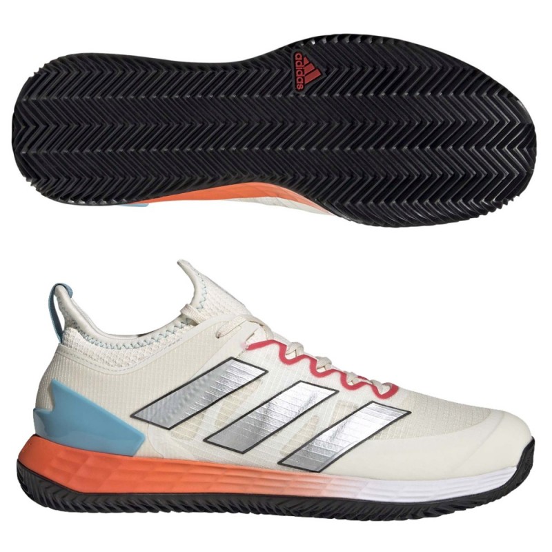 Padelskor Adidas Adizero Ubersonic 4 M Clay vit silver 2023 Padelskor Adidas Adizero Ubersonic 4 M Clay vit silver 2023