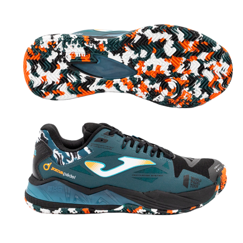 Padelskor Joma T.SPIN 2301 svart bensin 2023 Padelskor Joma T.SPIN 2301 svart bensin 2023