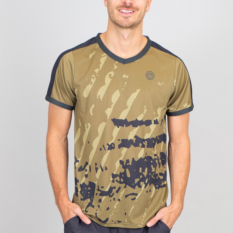 T-Shirt Bidi Badu Pure Wild V-NECK TEE mörkgrå oliv T-Shirt Bidi Badu Pure Wild V-NECK TEE mörkgrå oliv