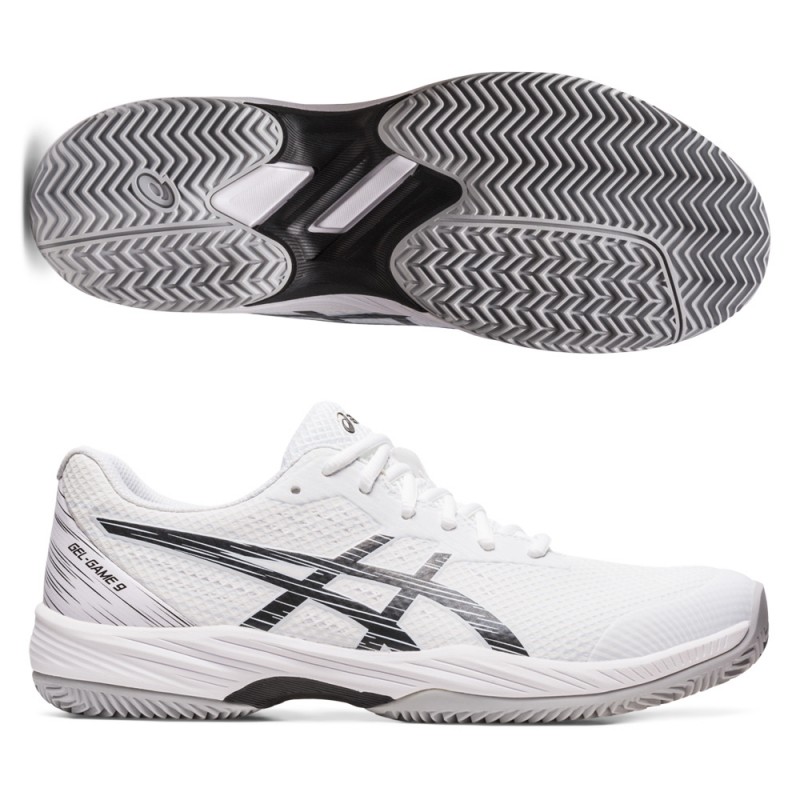 Asics Gel Game 9 Clay vit svart Asics Gel Game 9 Clay vit svart