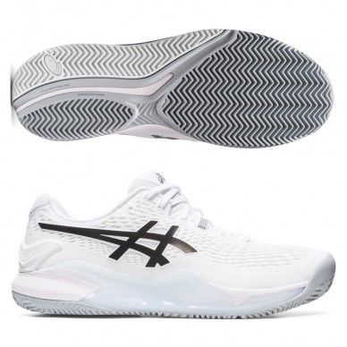 Padelskor Asics Gel Resolution 9 Clay white black