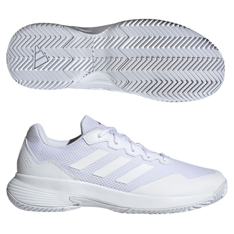 Padelskor Adidas Gamecourt 2 M white matte silver 2023 Padelskor Adidas Gamecourt 2 M white matte silver 2023