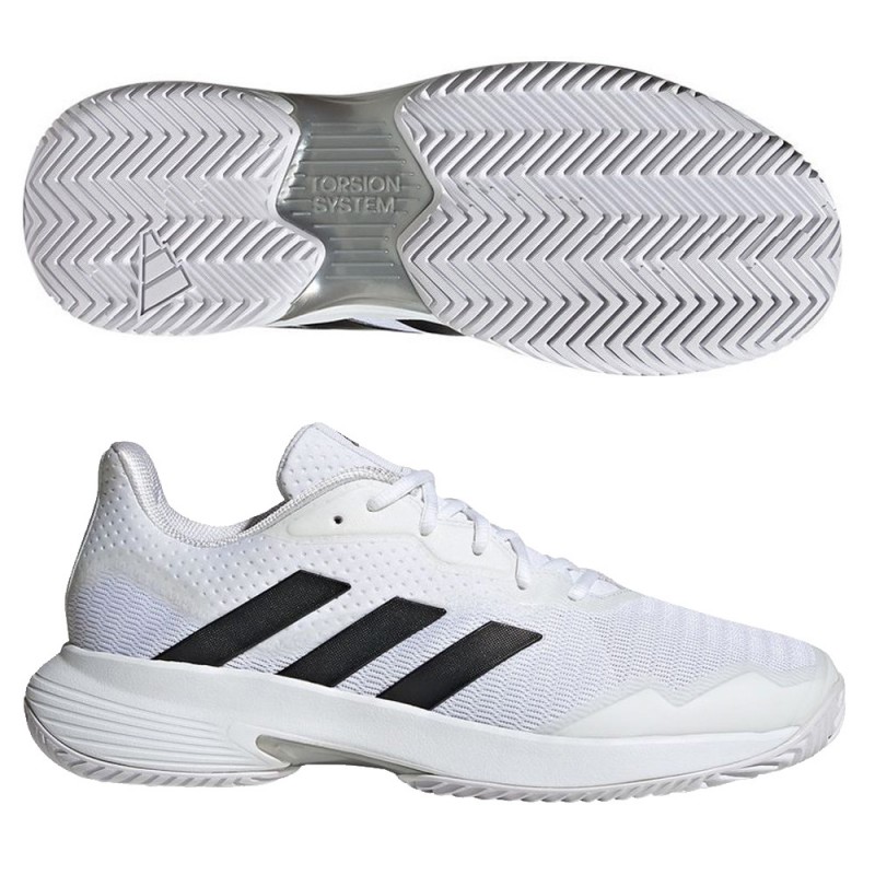 Padelskor Adidas Courtjam Control M white core black silver 2023 Padelskor Adidas Courtjam Control M white core black silver 2023