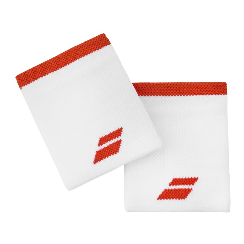 Wristbands Babolat Logo Jumbo Vit Röd Wristbands Babolat Logo Jumbo Vit Röd