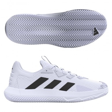 Padelskor Adidas Solematch Control M Clay white core black silver 2023