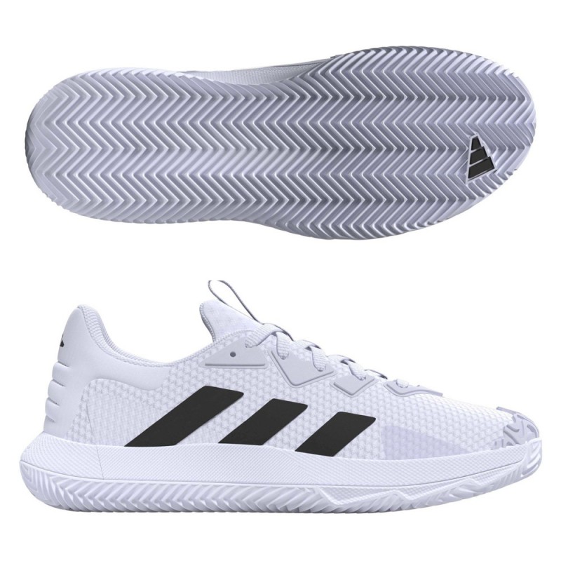 Padelskor Adidas Solematch Control M Clay white core black silver 2023 Padelskor Adidas Solematch Control M Clay white core black silver 2023