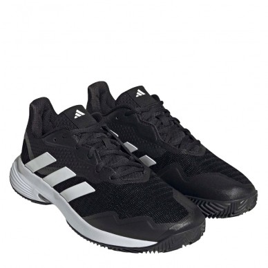 Padelskor Adidas Courtjam Control Clay M core black white grey 2023