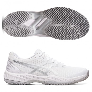 Padelskor Asics Gel Game 9 Clay white pure silver