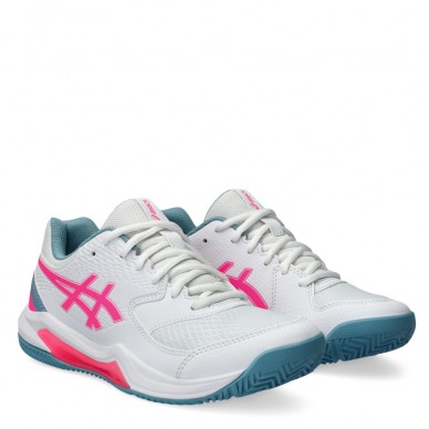 Asics Gel Dedicate 8 Padel white hot pink 2023 padelskor
