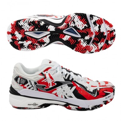 Padelskor Joma Slam Men 2302 vita röda 2023