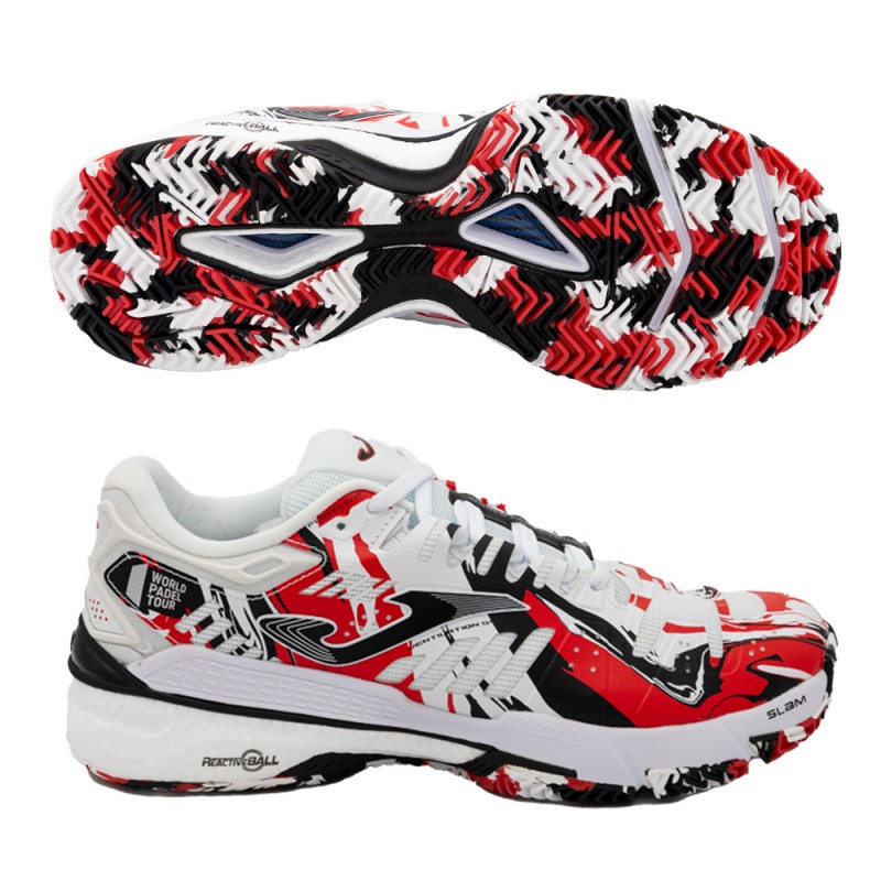 Padelskor Joma Slam Men 2302 vita röda 2023 Padelskor Joma Slam Men 2302 vita röda 2023