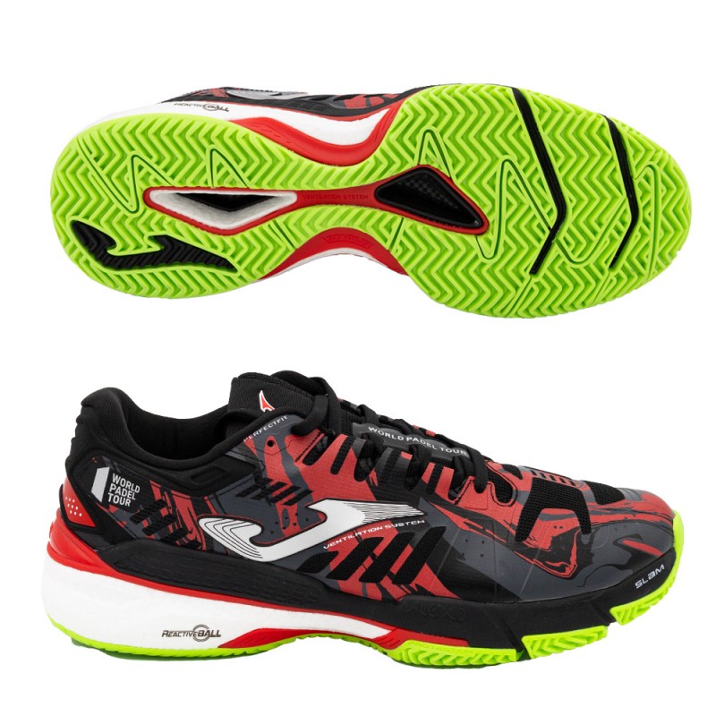 Padelskor Joma Slam Men 2301 svart röd 2023 Padelskor Joma Slam Men 2301 svart röd 2023