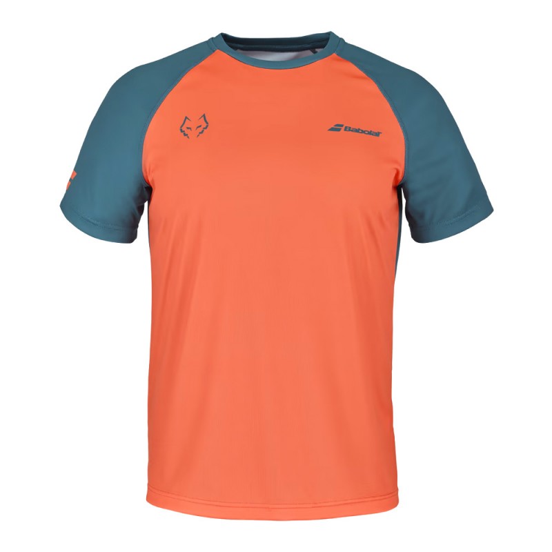 T-Shirt Babolat med rund hals Lebron Orange Mörkblå T-Shirt Babolat med rund hals Lebron Orange Mörkblå