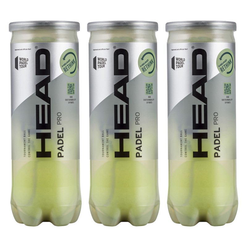 Packa 3 burkar Head Padel Pro WPT-bollar Packa 3 burkar Head Padel Pro WPT-bollar
