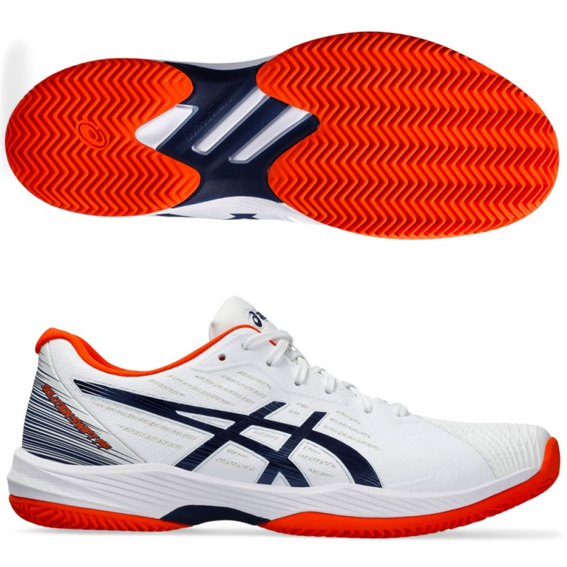 Asics Solution Swift FF Clay white blue expanse 2024 Padelskor